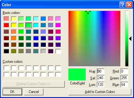 Colour Dialog
