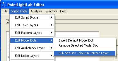Bulk Set Dot Colour Menu Option