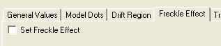 Uncheck the Freckle Effect Tab