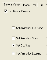 Uncheck the other general values properties