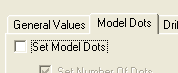 Uncheck the Model Dots Tab