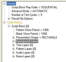Default Script file properties